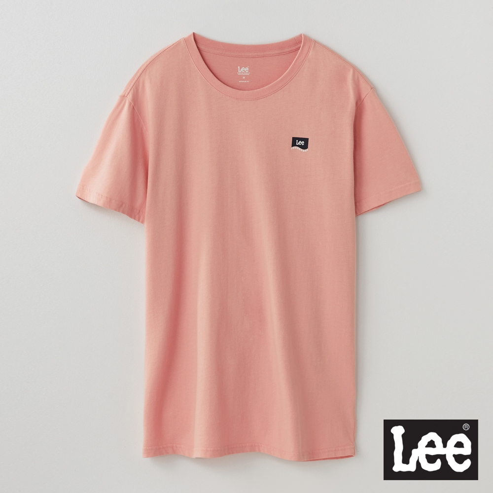 Lee 男款 波浪小Logo短袖圓領T恤 粉