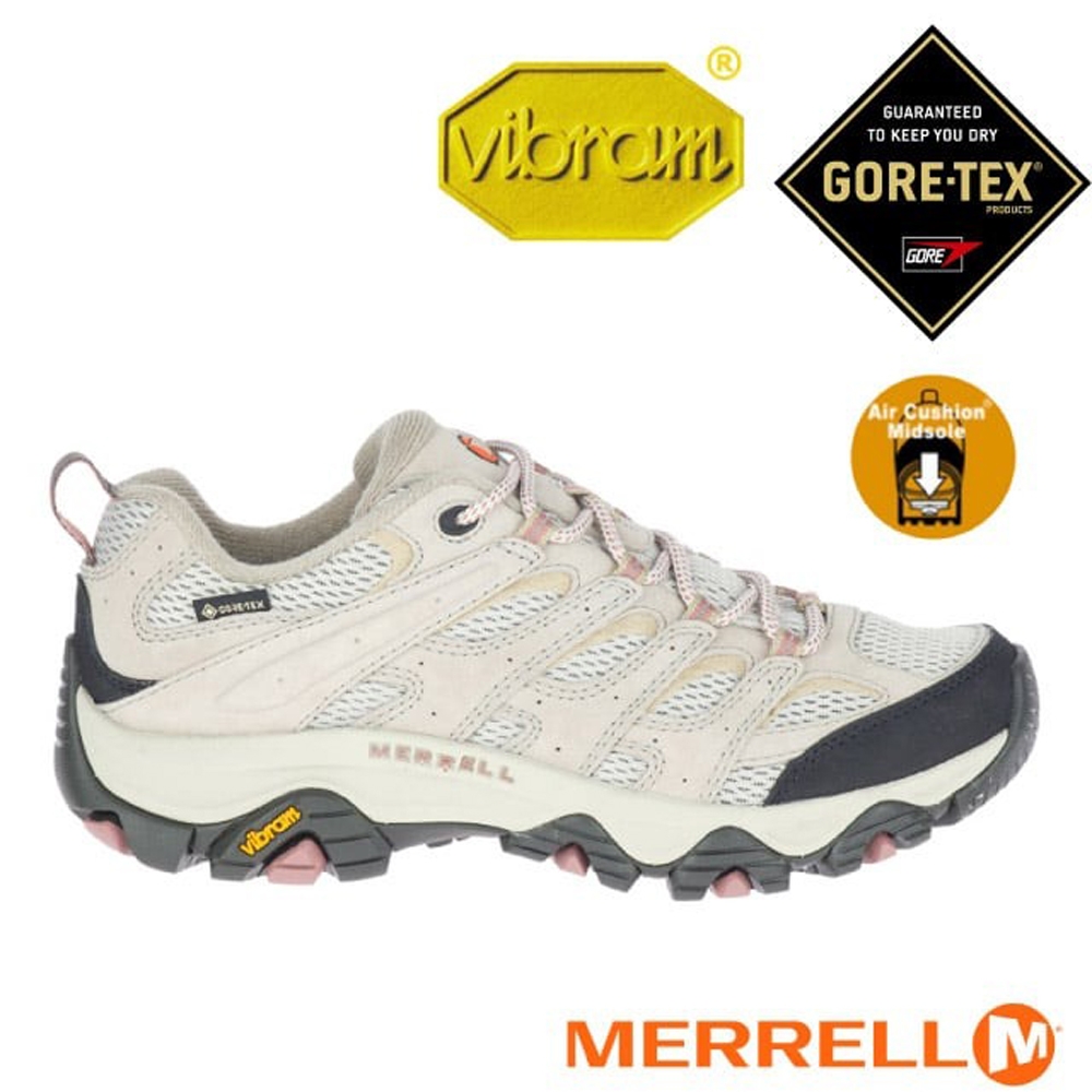 【MERRELL】女 MOAB 3 GORE-TEX 多功能防水透氣登山健行鞋.登山鞋_ML036326 玫瑰奶茶