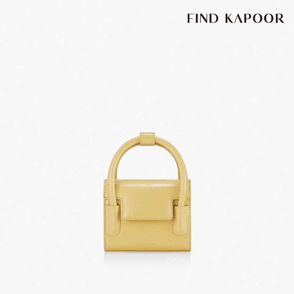 FIND KAPOOR MARTY 12 褶紋系列 翻蓋手提斜背方包- 奶黃色