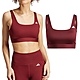 Adidas TRAIN LS Bra 女 酒紅色 訓練 運動 排汗 可拆式 運動內衣 HZ9025 product thumbnail 1
