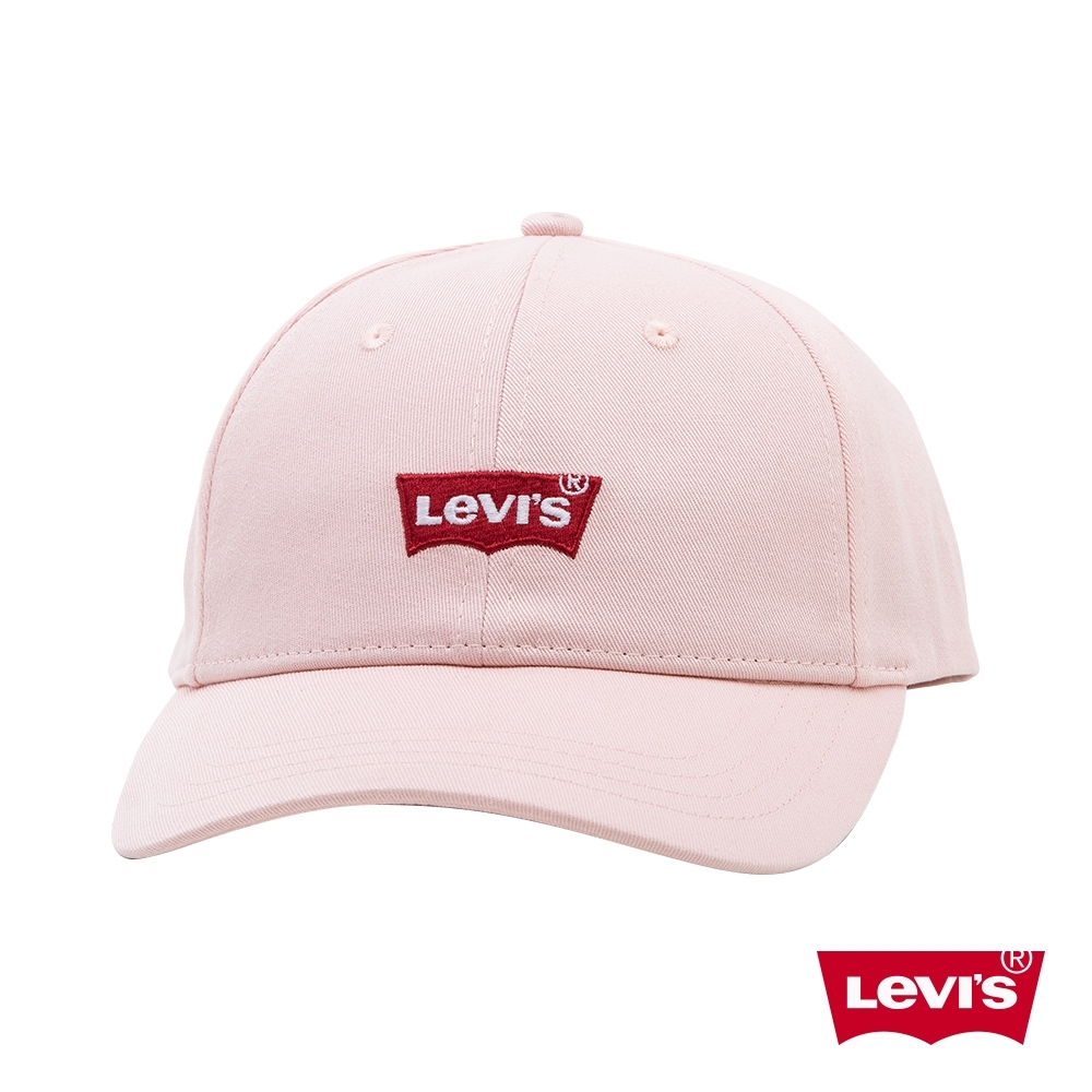Levis 男女同款 可調式排釦棒球帽 經典Logo刺繡 粉紅
