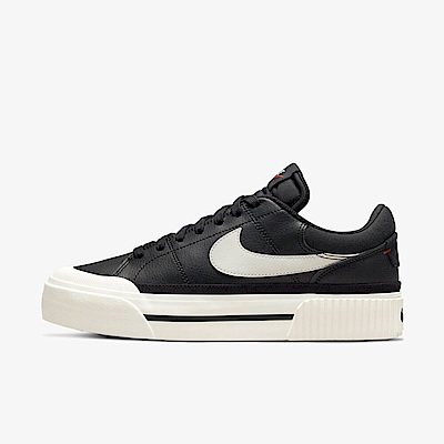 Nike Wmns Court Legacy Lift [DM7590-001] 女 休閒鞋 經典 復古 厚底 穿搭 黑