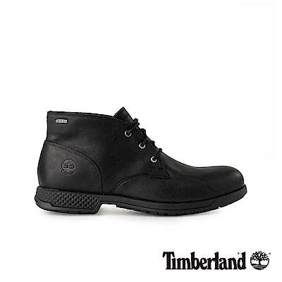 Timberland 男款黑色全粒面皮革休閒鞋|A1SMX