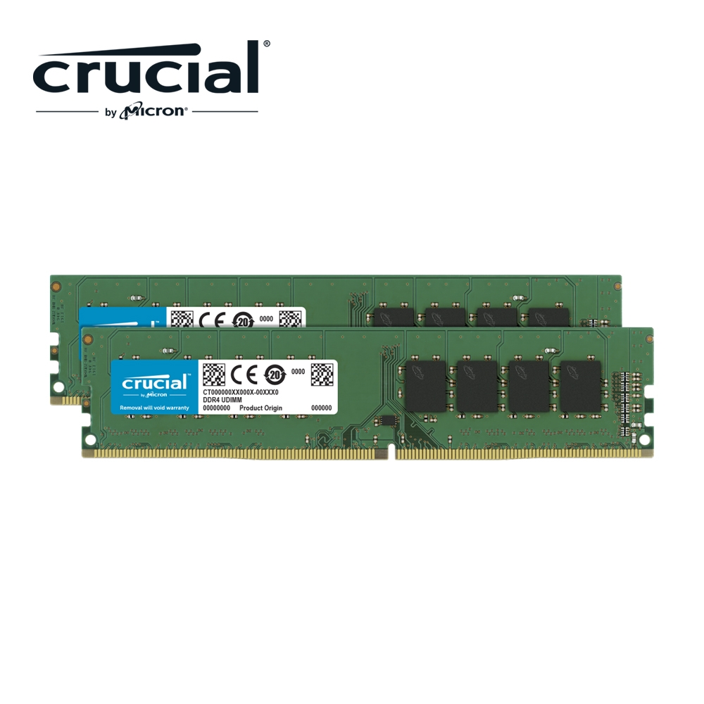Micron Crucial DDR4 3200/32G (16G*2)雙通道RAM(2R*8)(原生3200) | 桌