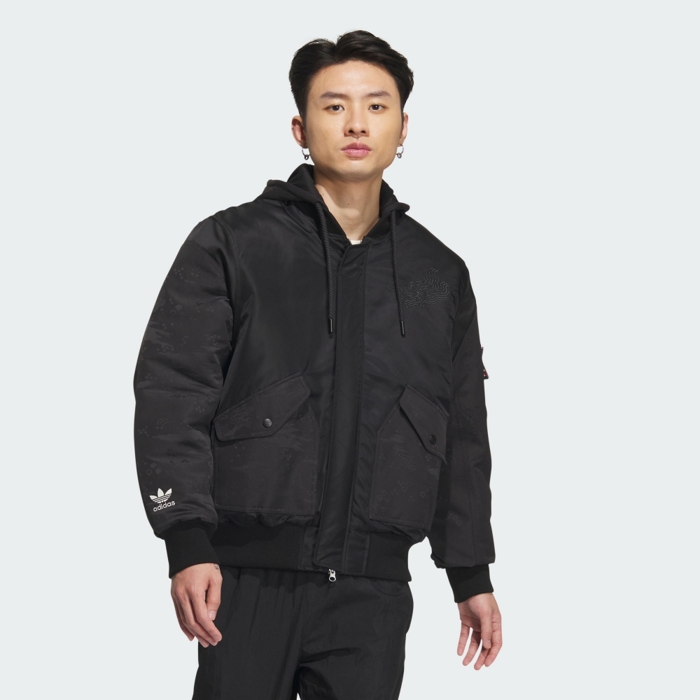 ADIDAS PADDED MA JKT 三葉草 男休閒外套-黑-IX4232