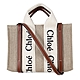 Chloe 迷你 帆布肩背包 (棕色) MINI CABAS WOODY TOTE product thumbnail 1