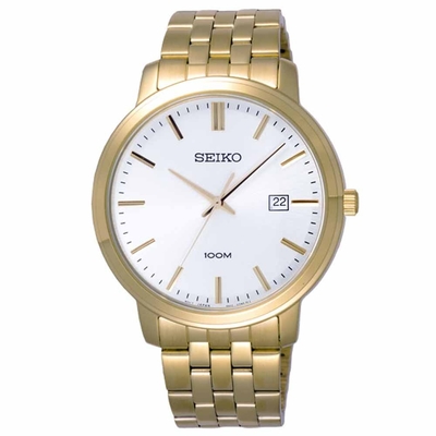 SEIKO 復刻華麗日期都會腕錶-金-SUR112P1-42mm