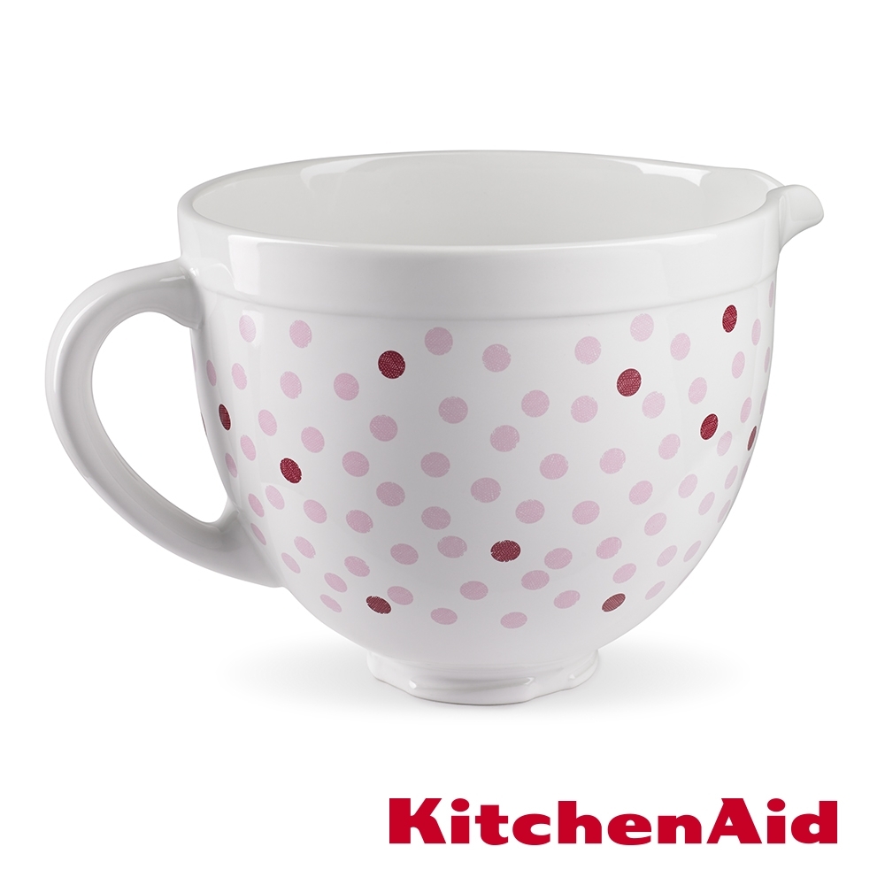 KitchenAid 5Q陶瓷攪拌盆: 粉紅點