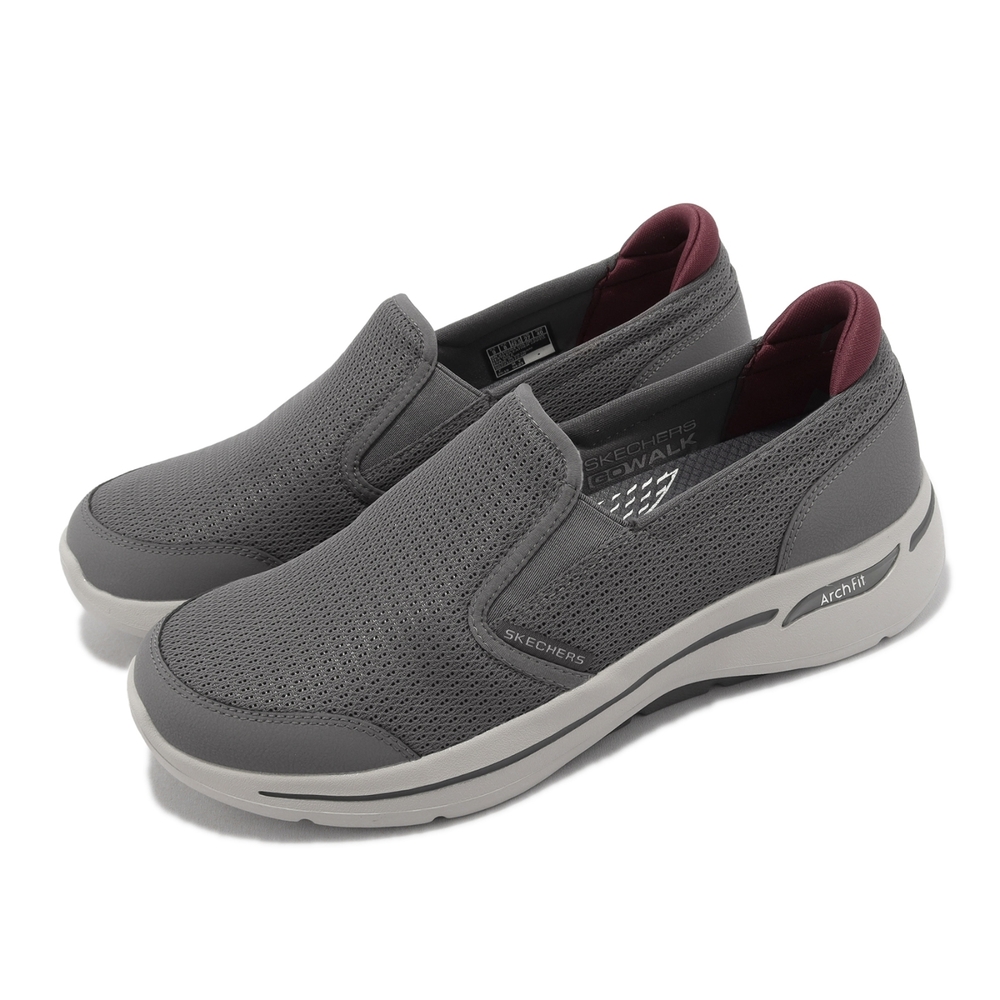 Skechers 休閒鞋 Go Walk Arch Fit-Robust Comfort 男鞋 灰 足弓支撐 健走鞋 216264CCGY