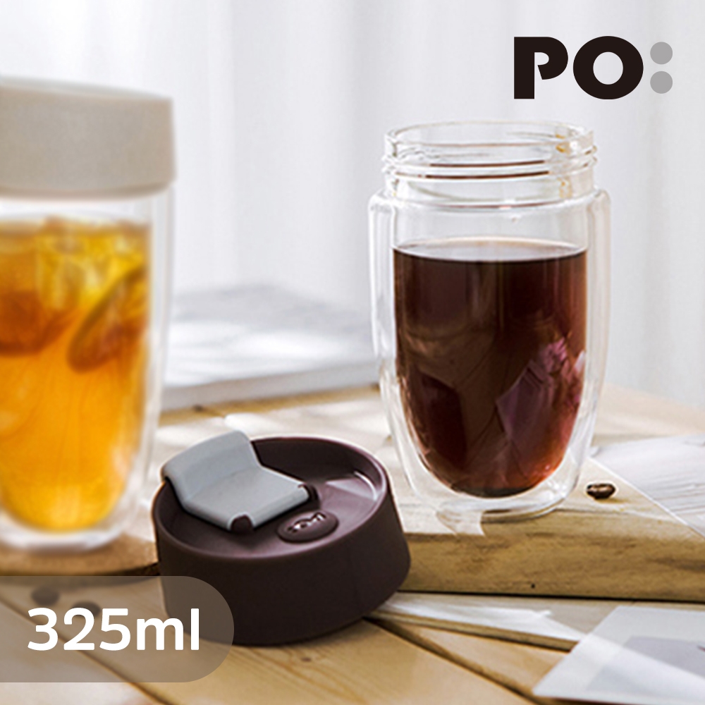 【PO:Selected】丹麥奇法雙層玻璃杯325ml(咖啡)