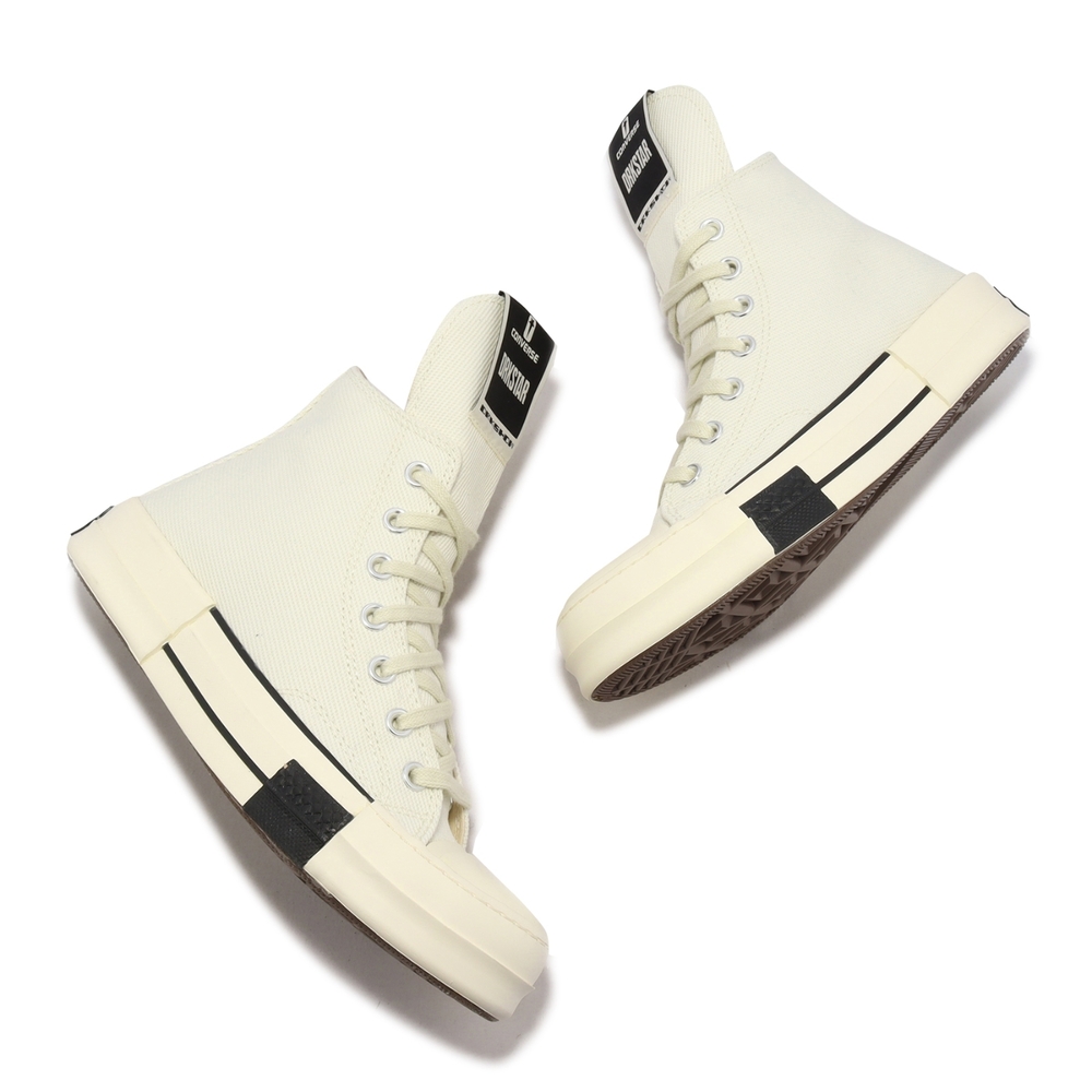 Converse 帆布鞋DRK Star HI 白黑男鞋女鞋高筒加長鞋舌Rick Owens 聯名