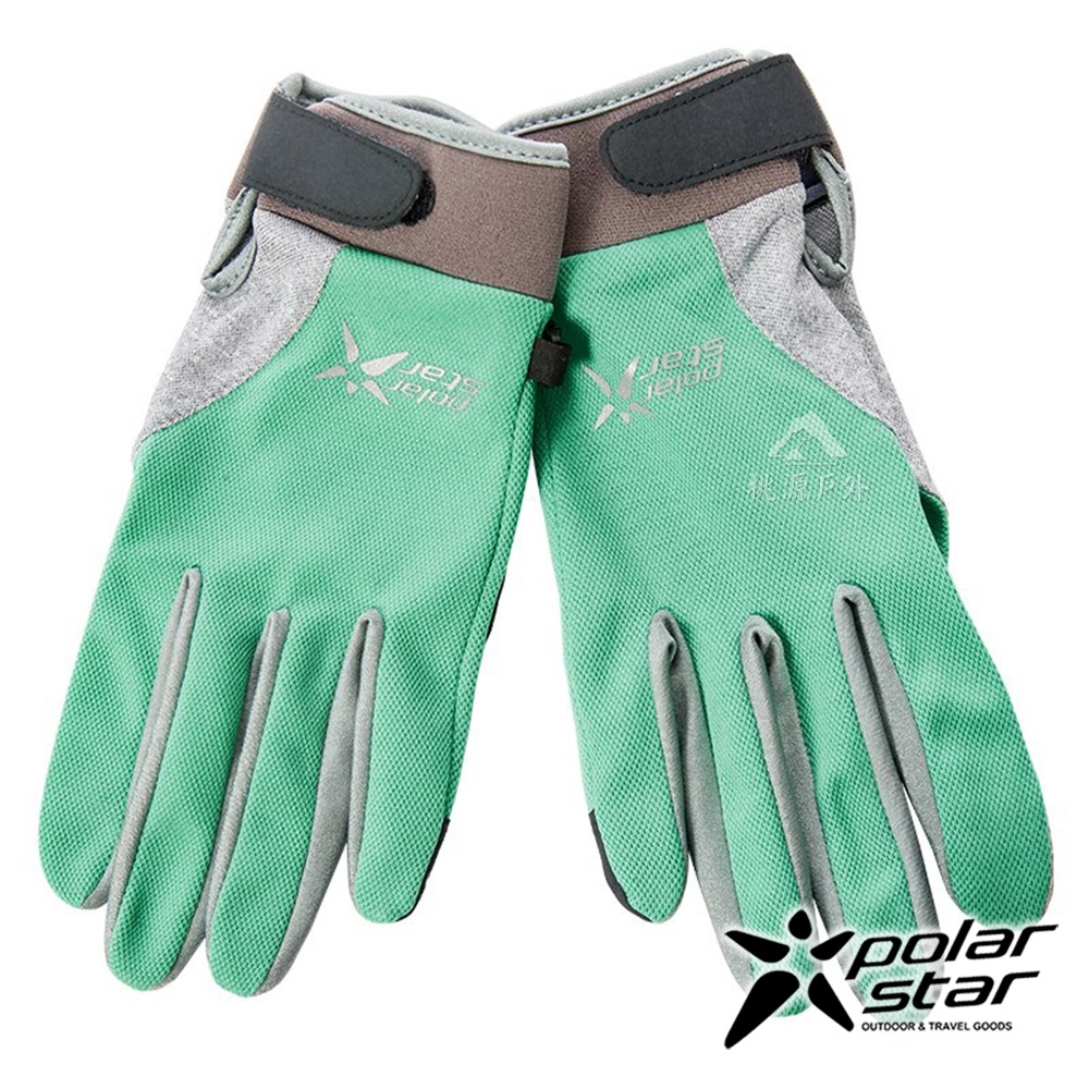 PolarStar 配色抗UV排汗短手套『綠色』P19516 可觸控