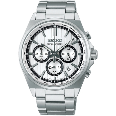 SEIKO精工 CS系列 條紋設計計時腕錶-41mm(8T63-01T0S/SBTR031J) ˍSK040