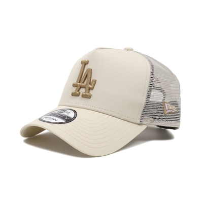 New Era 棒球帽AF Color Era 象牙白棕MLB 940帽型可調帽圍洛杉磯道奇 