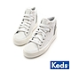 keds DEMI MID TRX 個性皮革厚底高筒鞋-白/銀 9224W123446 product thumbnail 1