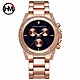 HANNAH MARTIN 黑夜繁星裝飾三眼不鏽鋼腕錶(HM-1108)黑x40mm product thumbnail 1