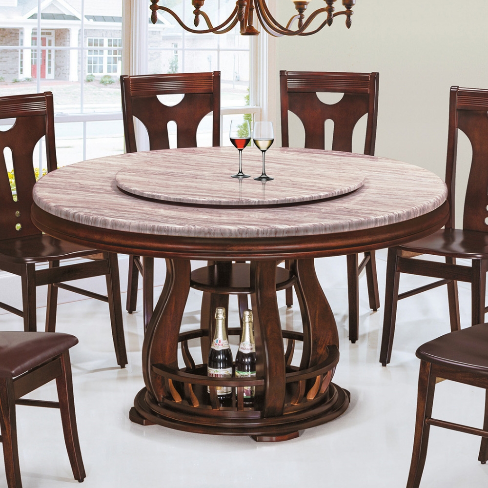 MUNA家居   4100型4.5尺石面圓餐桌(不含椅)(附轉盤)(共兩色) 135X75cm