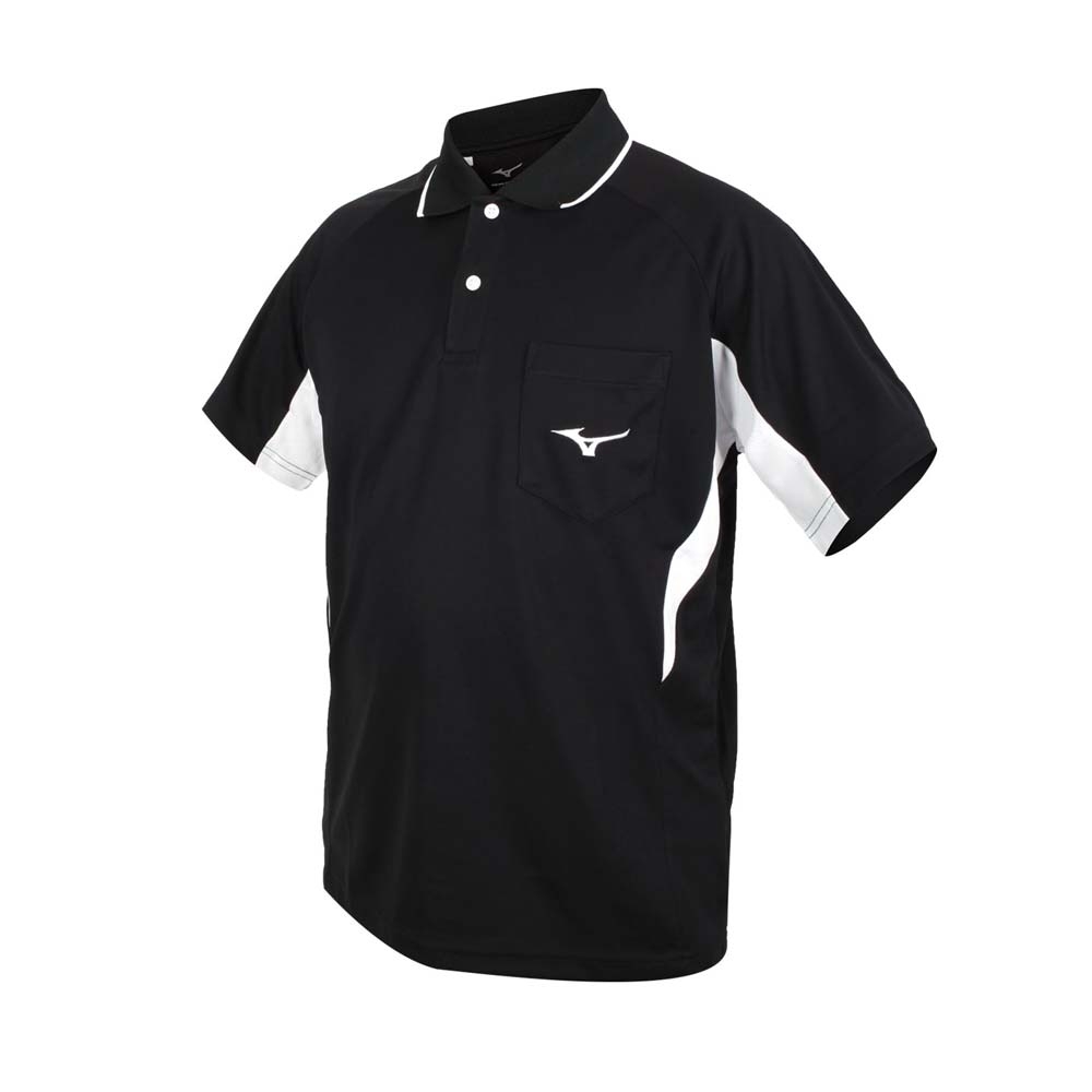 MIZUNO 男短袖POLO衫-吸濕排汗 抗UV 台灣製 慢跑 美津濃 上衣 32TA102109 黑白