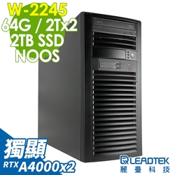 麗臺 雙GPU工作站 WS830 W-2245/64G ECC RDIMM/2TSSD+2TBX2/RTX A4000_16G X2/900W/無系統/3年保