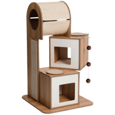 赫根Hagen Vesper貓用實木家具《挑高塔屋雙層公寓》