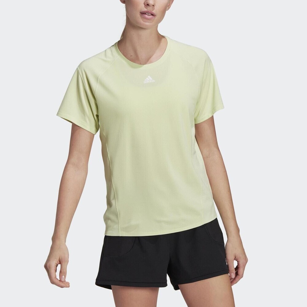 Adidas WTR HEAT.RDY T HI3970 女 短袖 上衣 亞洲版 訓練 健身 透氣 愛迪達 黃綠
