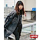 Levis 女款 牛仔外套 長版Oversize 黑灰破壞 product thumbnail 1