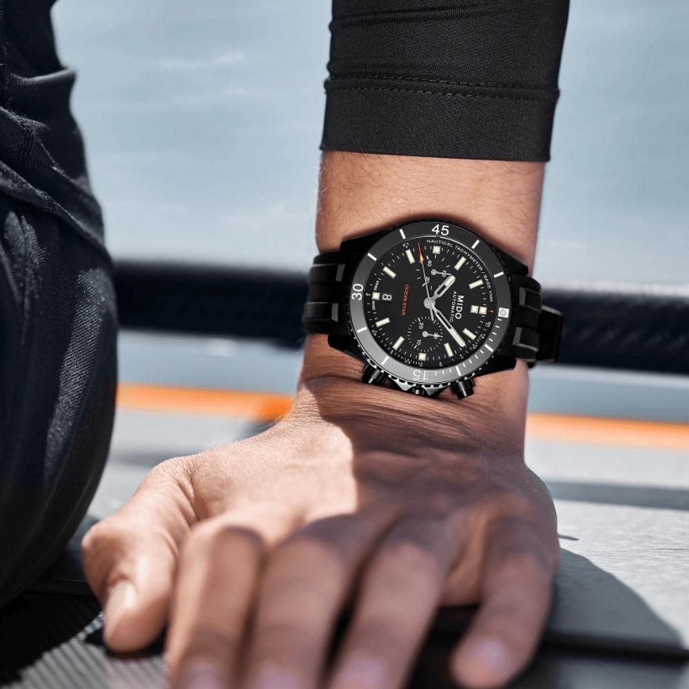 MIDO美度 官方授權經銷商M3 OCEAN STAR海洋之星 潛水計時機械腕錶 44mm/M0266273705100