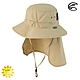ADISI 抗UV透氣快乾撥水收納護頸兩用盤帽 AH23018 / 卡其 product thumbnail 1