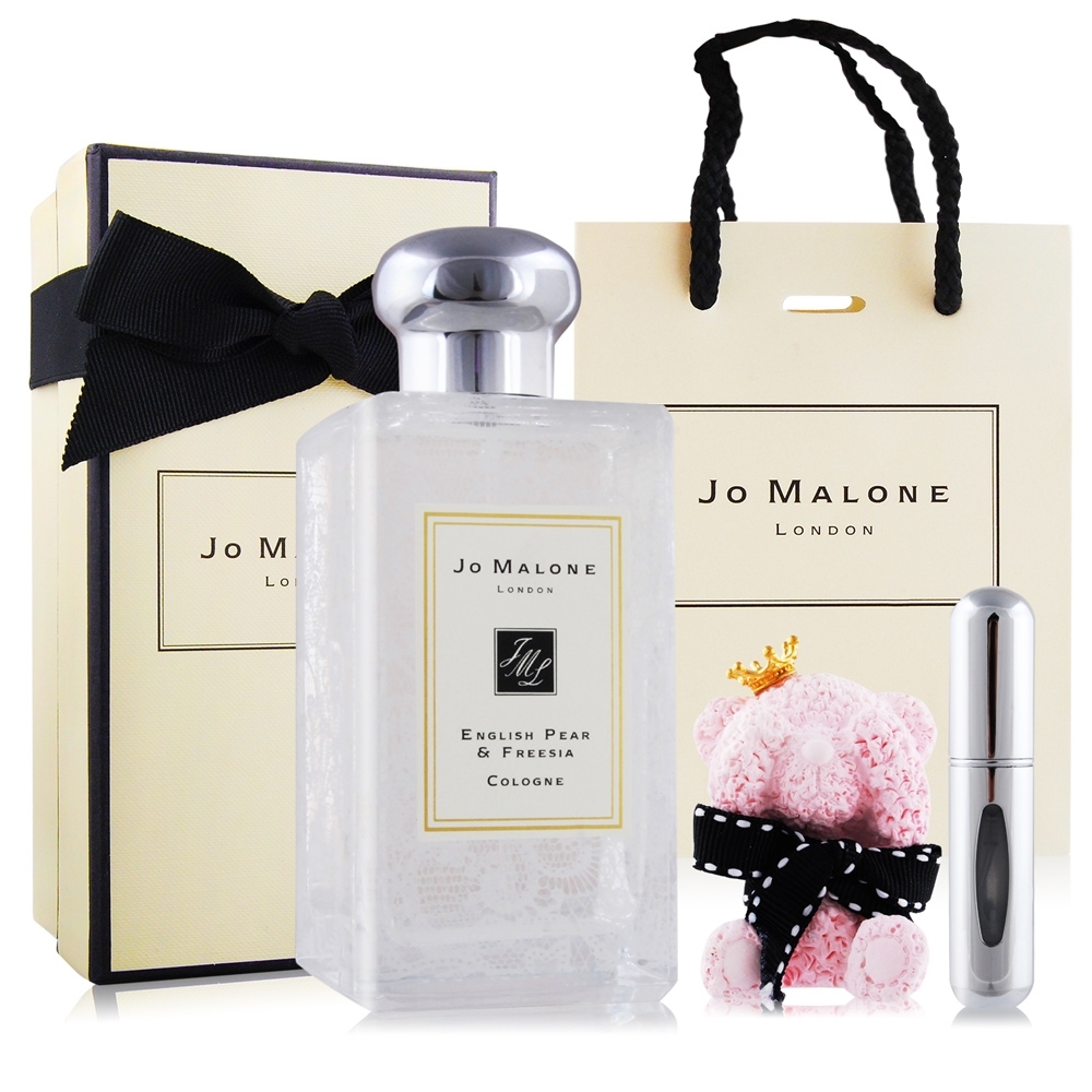 Jo Malone 英國梨與小蒼蘭-野玫瑰款香水100ml-加提袋&擴香石&分裝瓶(隨機)
