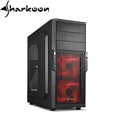 Sharkoon 旋剛 T3-W red 封鎖者 ATX 電腦機殼(紅)