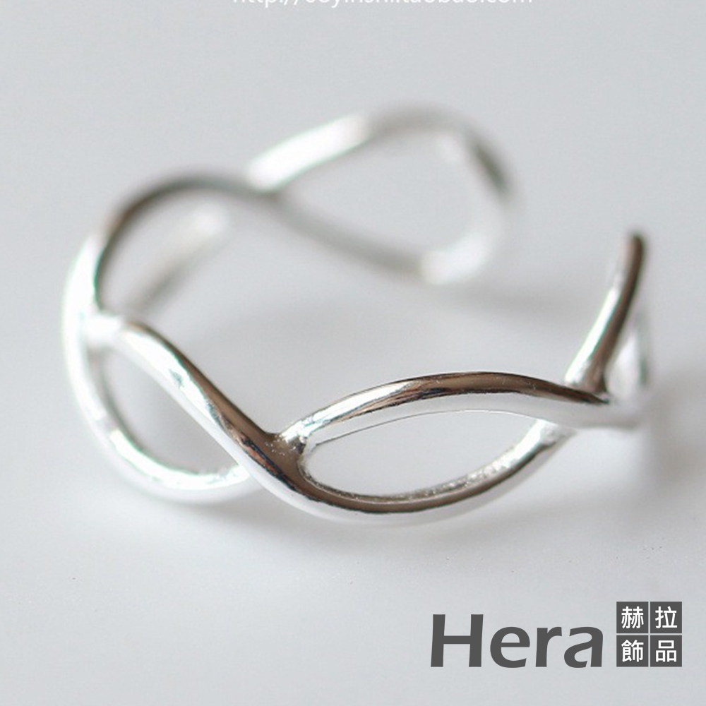 【Hera 赫拉】精鍍銀戒指甜美鏤空素銀開口尾戒 H111030102