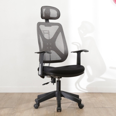 BuyJM巴斯透氣專利升降椅背附頭枕工學辦公椅/電腦椅