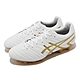 Asics 足球鞋 DS Light Club 2E 男鞋 白 金 寬楦頭 皮革 緩震 有釘 運動鞋 1103A074122 product thumbnail 1