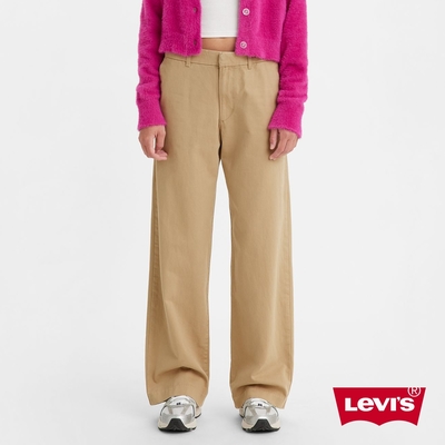 Levis 女款 韓系都會風卡奇休閒寬褲