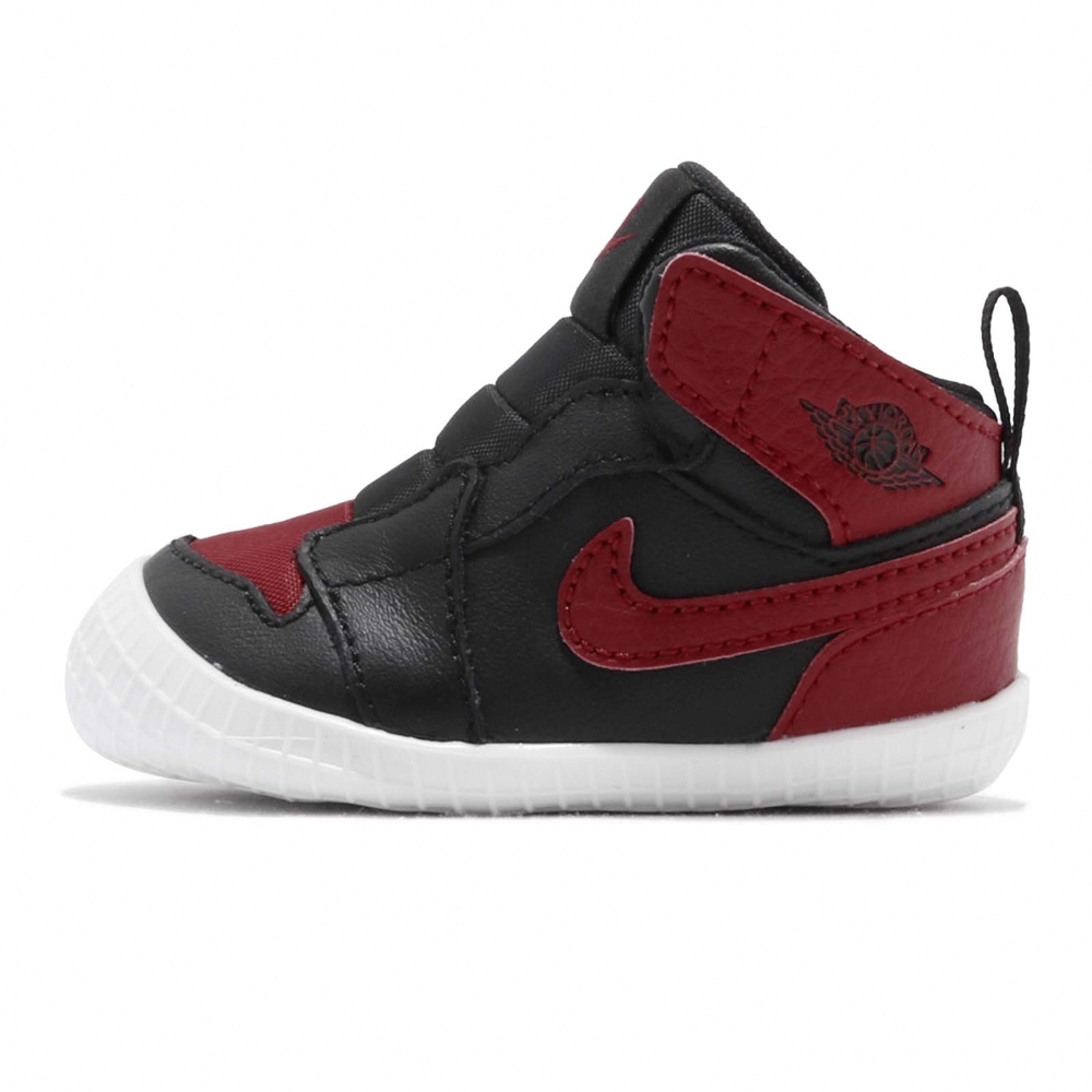 Nike 休閒鞋Jordan 1 CRIB Bootie 童鞋喬丹經典配色學步鞋小童黑紅