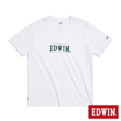 EDWIN 外擴刺繡印花短袖T恤-男-白色