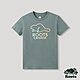 Roots女裝-T恤俱樂部系列 彩色線條海狸短袖T恤-藍綠色 product thumbnail 1