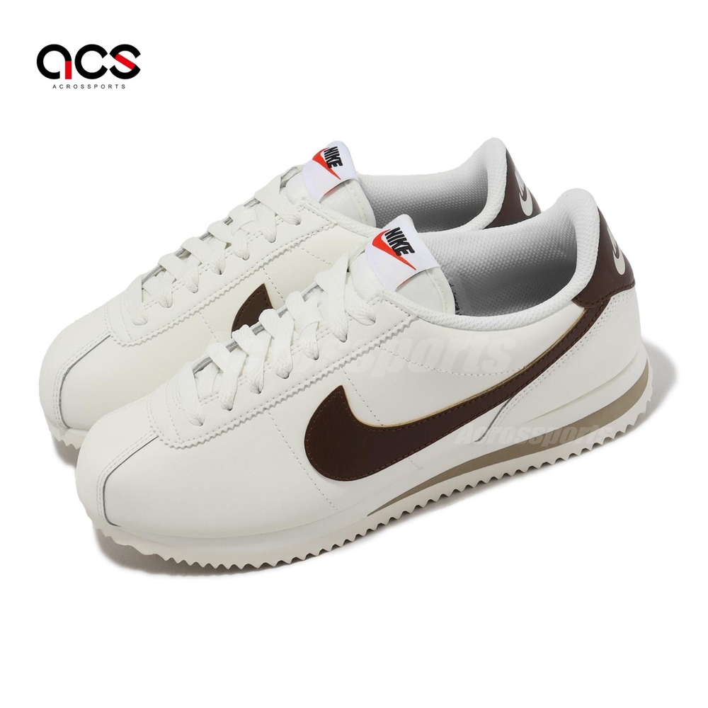 Nike 阿甘鞋Wmns Cortez 女鞋米白棕可可色復古休閒鞋皮革DN1791-104