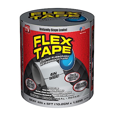 美國FLEX TAPE強固型修補膠帶 4吋寬版（水泥灰）