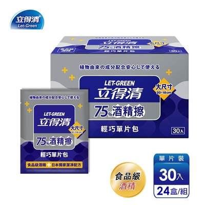 立得清-75%酒精擦輕巧單片包(30片x24盒)