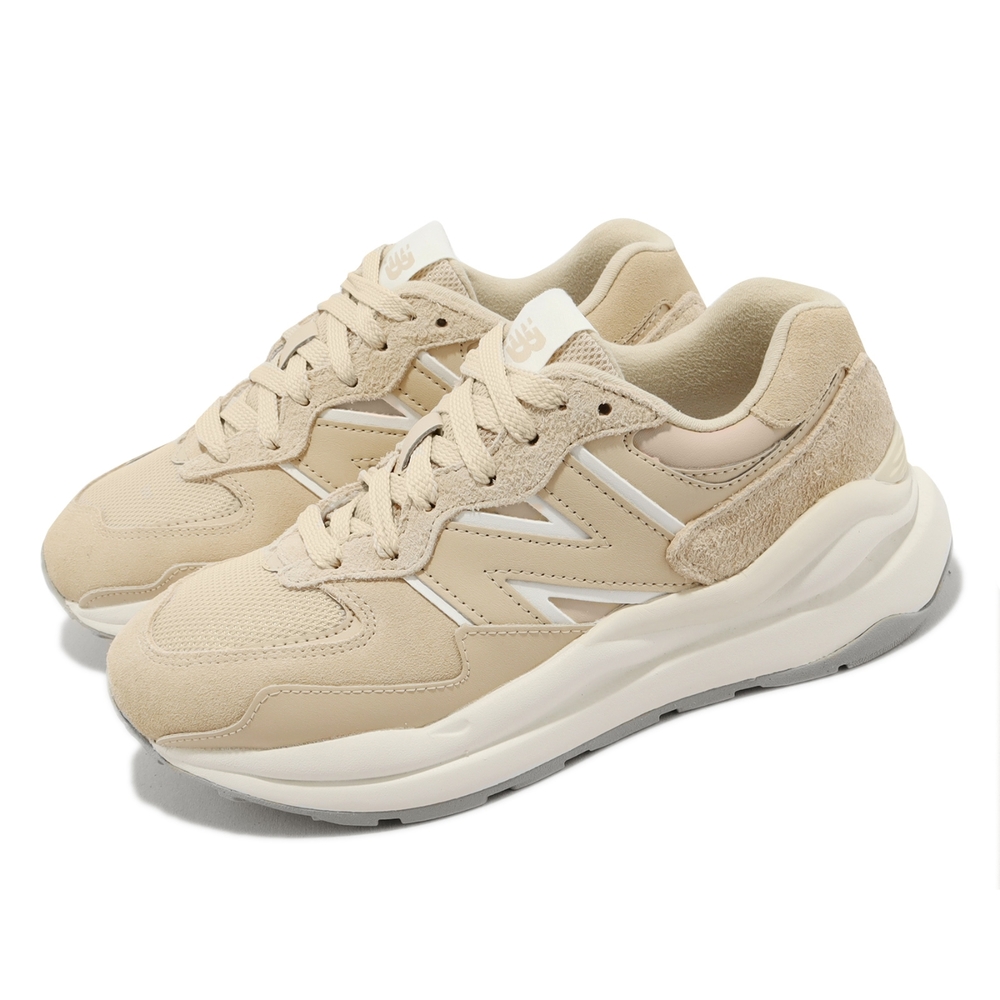 New balance 休閒鞋57/40 女鞋5740 奶茶拿鐵卡其麂皮復古厚底NB 紐巴倫