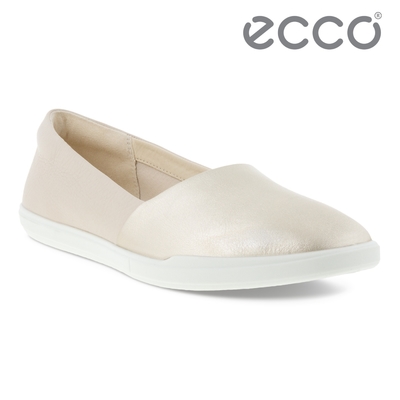 ECCO SIMPIL W 柔軟套入式平底休閒鞋 女鞋 金色/石灰色