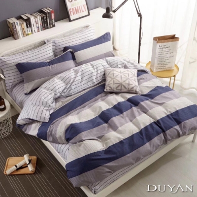 DUYAN竹漾 100%精梳純棉 雙人床包三件組-都會之約 台灣製