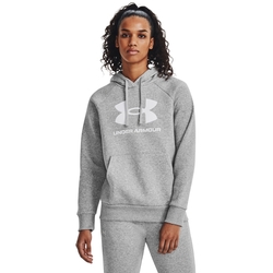 【UNDER ARMOUR】女 Rival Fleece Big Logo 連帽長袖套頭衫 1379501-012