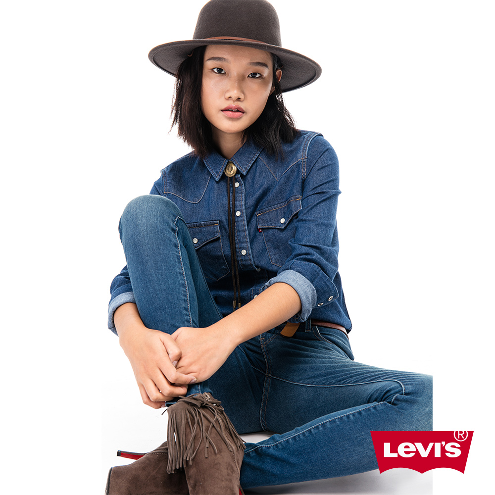 Levis 女款 711 中腰緊身窄管牛仔長褲 亞洲版型 中彈力布料