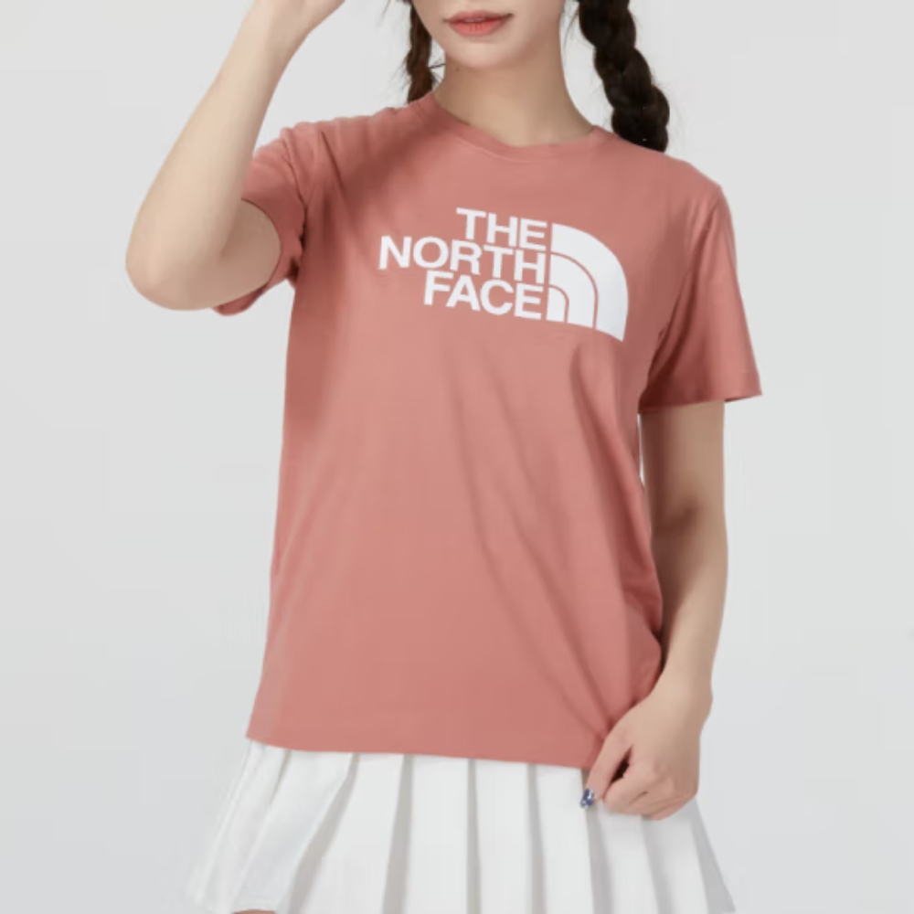 The North Face 北臉 上衣 女款 短袖上衣 運動 透氣 W FOUNDATION LOGO SS TEE 粉 NF0A89QUNXQ