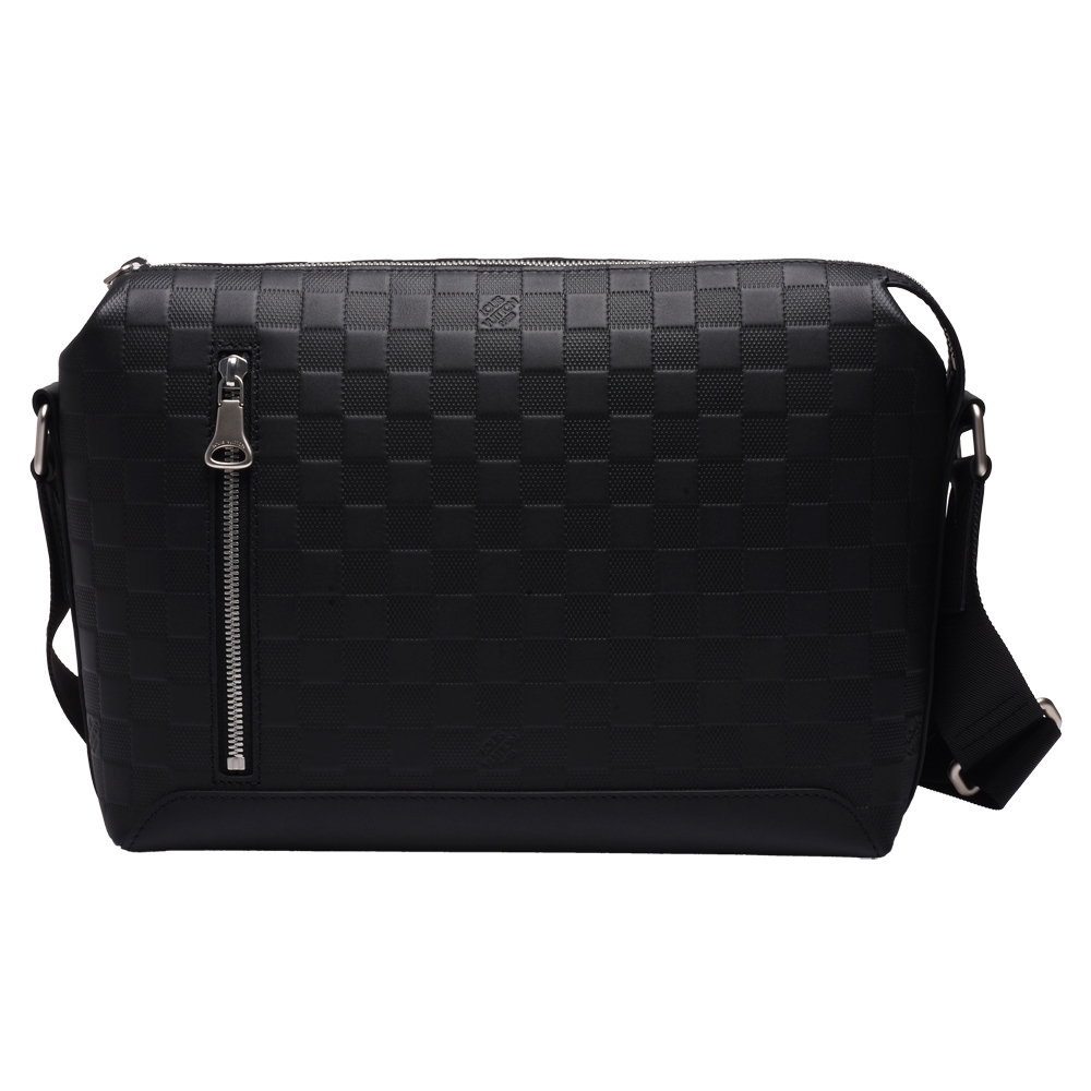 LV N42415 Discovery Damier Infini牛皮拉鍊斜背/肩背信差包