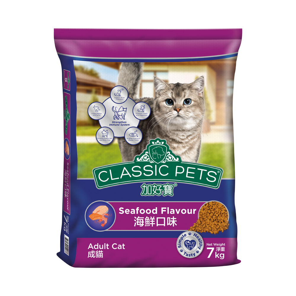 Classic Pets 加好寶乾貓糧 – 海鮮口味 7kg