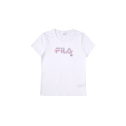 FILA 女短袖圓領T恤-白色 5TEX-1510-WT