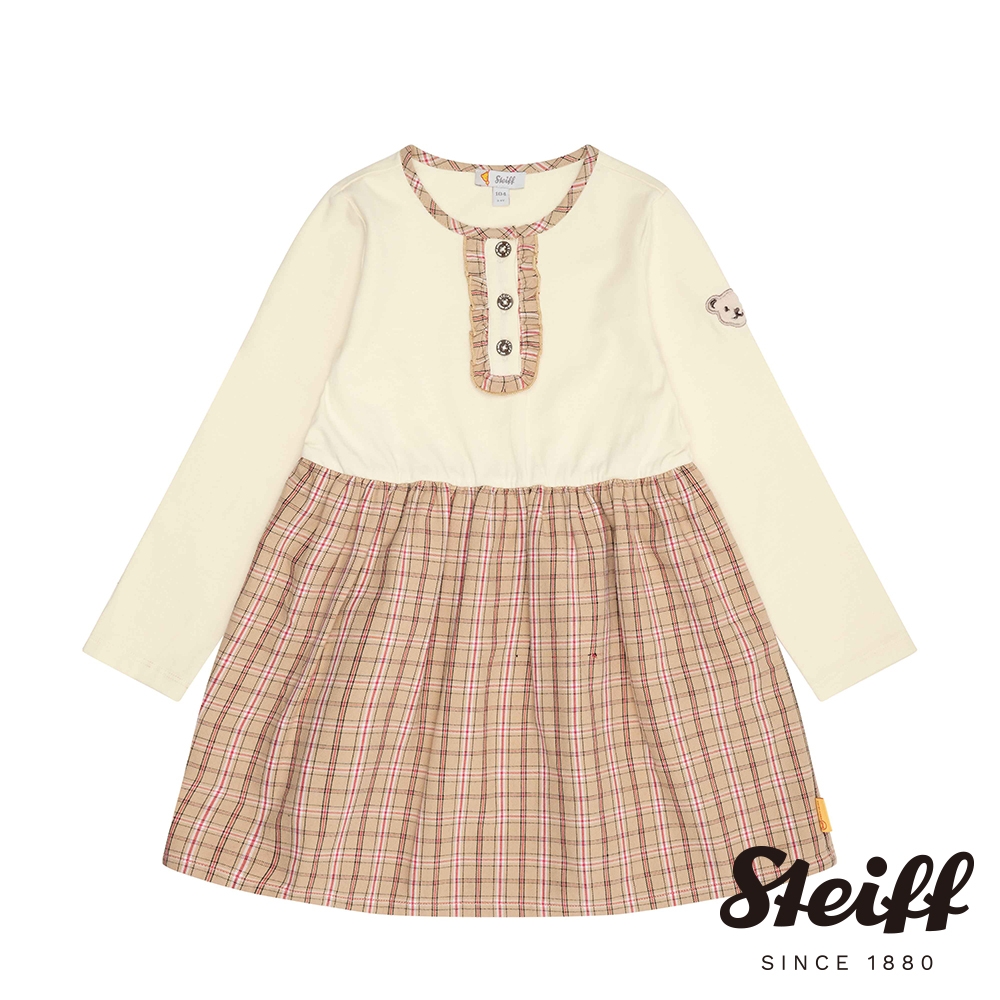 STEIFF德國精品童裝 皇家風荷葉格子長袖洋裝 (洋裝) 1歲半-8歲